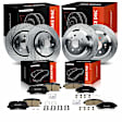 APBRPS1320 12 Pcs Front & Rear Drilled Brake Rotors & Brake Pads