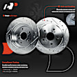 APBRPS1325 12 Pcs Front & Rear Drilled Brake Rotors & Brake Pads