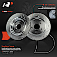 APBRPS1328 12 Pcs Front & Rear Drilled Brake Rotors & Brake Pads