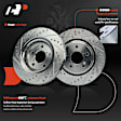 APBRPS1328 12 Pcs Front & Rear Drilled Brake Rotors & Brake Pads