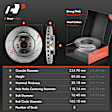 APBRPS1331 12 Pcs Front & Rear Drilled Brake Rotors & Ceramic Pads