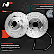 APBRPS1333 12 Pcs Front & Rear Drilled Brake Rotors & Brake Pads