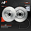 APBRPS1333 12 Pcs Front & Rear Drilled Brake Rotors & Brake Pads