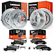 APBRPS133 Front & Rear Drilled Rotors & Ceramic Brake Pads