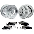 APBRPS133 Front & Rear Drilled Rotors & Ceramic Brake Pads