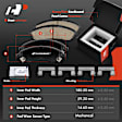APBRPS1343 12 Pcs Front & Rear Drilled Brake Rotors & Ceramic Brake Pads
