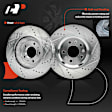 APBRPS1343 12 Pcs Front & Rear Drilled Brake Rotors & Ceramic Brake Pads