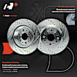APBRPS1345 12 Pcs Front & Rear Drilled Rotors & Ceramic Brake Pads