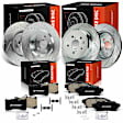APBRPS1347 12 Pcs Front & Rear Drilled Brake Rotors & Brake Pads