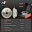APBRPS1348 12 Pcs Front & Rear Drilled Brake Rotors & Ceramic Pads