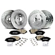 APBRPS1356 12 Pcs Front & Rear Drilled Rotors & Ceramic Brake Pads