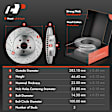 APBRPS1356 12 Pcs Front & Rear Drilled Rotors & Ceramic Brake Pads