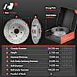 APBRPS1356 12 Pcs Front & Rear Drilled Rotors & Ceramic Brake Pads
