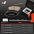 APBRPS1356 12 Pcs Front & Rear Drilled Rotors & Ceramic Brake Pads