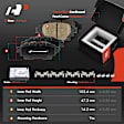 APBRPS1356 12 Pcs Front & Rear Drilled Rotors & Ceramic Brake Pads
