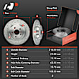 APBRPS1361 12 Pcs Front & Rear Drilled Brake Rotors & Ceramic Brake Pads