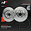APBRPS1361 12 Pcs Front & Rear Drilled Brake Rotors & Ceramic Brake Pads