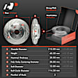APBRPS1363 12 Pcs Front & Rear Drilled Brake Rotors & Brake Pads