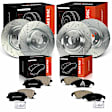 APBRPS1366 12 Pcs Front & Rear Drilled Rotors & Ceramic Brake Pads