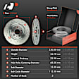 APBRPS1366 12 Pcs Front & Rear Drilled Rotors & Ceramic Brake Pads