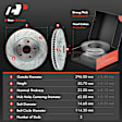 APBRPS1369 6 Pcs Front Drilled Rotors & Ceramic Brake Pads