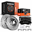 APBRPS136 Front Drilled Rotors & Ceramic Brake Pads