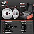 APBRPS1373 16 Pcs Front & Rear Drilled Brake Rotors & Pads + Brake Calipers