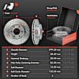 APBRPS1382 6 Pcs Front Drilled Brake Rotors & Ceramic Brake Pads