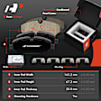 APBRPS1382 6 Pcs Front Drilled Brake Rotors & Ceramic Brake Pads