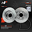 APBRPS1382 6 Pcs Front Drilled Brake Rotors & Ceramic Brake Pads
