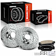 APBRPS1383 6 Pcs Front Drilled Rotors & Ceramic Brake Pads