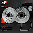 APBRPS1383 6 Pcs Front Drilled Rotors & Ceramic Brake Pads