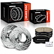 APBRPS1387 6 Pcs Front Drilled Rotors & Ceramic Brake Pads
