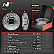 APBRPS1387 6 Pcs Front Drilled Rotors & Ceramic Brake Pads