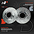 APBRPS1387 6 Pcs Front Drilled Rotors & Ceramic Brake Pads