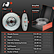 APBRPS1395 6 Pcs Front Drilled Brake Rotors & Ceramic Brake Pads