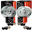 APBRPS1397 12 Pcs Front & Rear Drilled Rotors & Ceramic Brake Pads