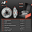 APBRPS1397 12 Pcs Front & Rear Drilled Rotors & Ceramic Brake Pads