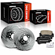 APBRPS1400 6 Pcs Front Drilled Brake Rotors & Ceramic Brake Pads