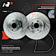 APBRPS1401 6 Pcs Front Drilled Brake Rotors & Ceramic Brake Pads