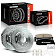 APBRPS1402 6 Pcs Front Drilled Brake Rotors & Ceramic Brake Pads