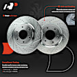 APBRPS1402 6 Pcs Front Drilled Brake Rotors & Ceramic Brake Pads