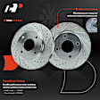 APBRPS1404 6 Pcs Front Drilled Rotors & Ceramic Brake Pads