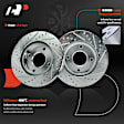 APBRPS1404 6 Pcs Front Drilled Rotors & Ceramic Brake Pads