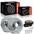 APBRPS1405 6 Pcs Front Drilled Rotors & Ceramic Brake Pads