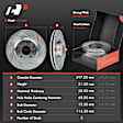 APBRPS1405 6 Pcs Front Drilled Rotors & Ceramic Brake Pads