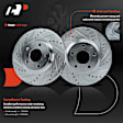 APBRPS1405 6 Pcs Front Drilled Rotors & Ceramic Brake Pads