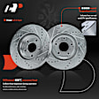 APBRPS1405 6 Pcs Front Drilled Rotors & Ceramic Brake Pads