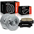 APBRPS1406 6 Pcs Front Drilled Brake Rotors & Ceramic Brake Pads
