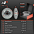 APBRPS1406 6 Pcs Front Drilled Brake Rotors & Ceramic Brake Pads